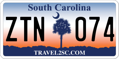 SC license plate ZTN074