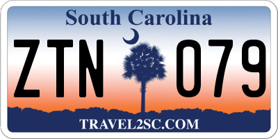 SC license plate ZTN079