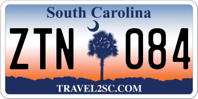 SC license plate ZTN084