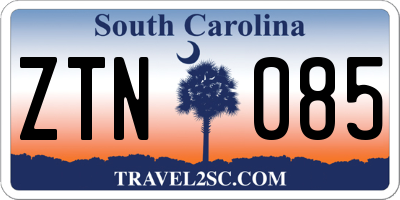SC license plate ZTN085