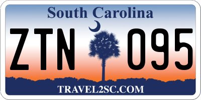 SC license plate ZTN095