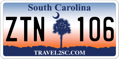 SC license plate ZTN106