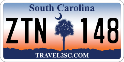 SC license plate ZTN148