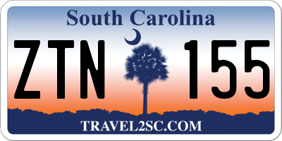 SC license plate ZTN155