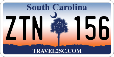 SC license plate ZTN156