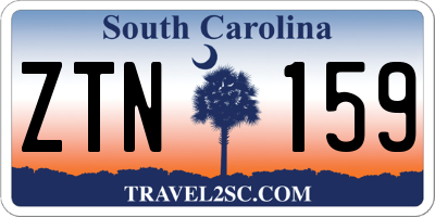 SC license plate ZTN159