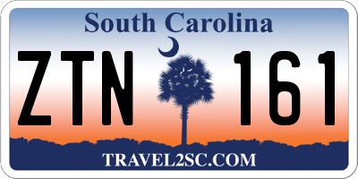 SC license plate ZTN161