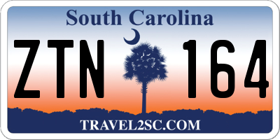 SC license plate ZTN164