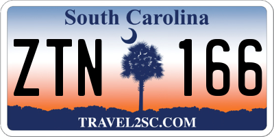 SC license plate ZTN166