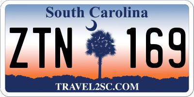 SC license plate ZTN169