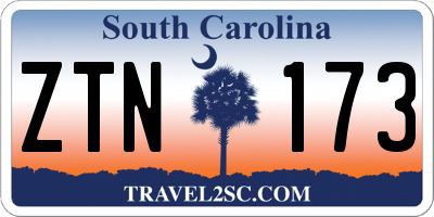 SC license plate ZTN173