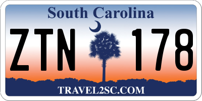 SC license plate ZTN178