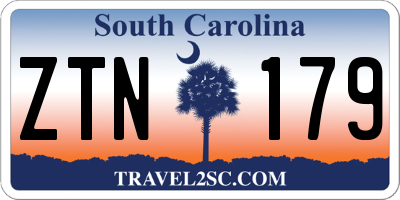 SC license plate ZTN179