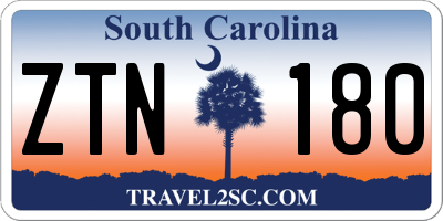 SC license plate ZTN180
