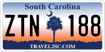 SC license plate ZTN188
