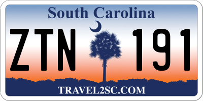 SC license plate ZTN191