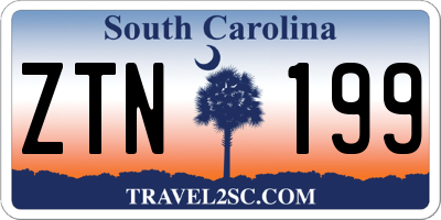 SC license plate ZTN199