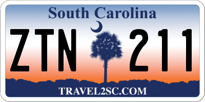 SC license plate ZTN211