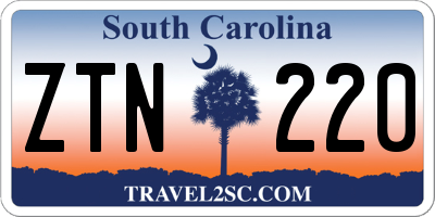 SC license plate ZTN220
