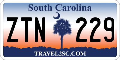 SC license plate ZTN229
