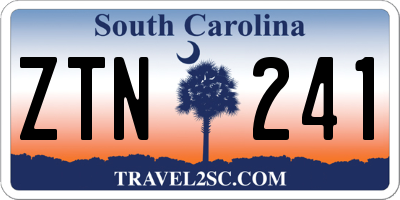 SC license plate ZTN241