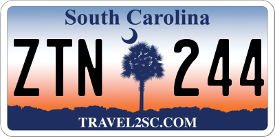 SC license plate ZTN244