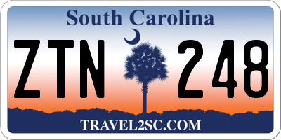 SC license plate ZTN248