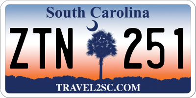SC license plate ZTN251