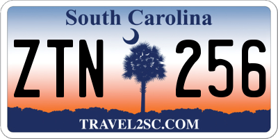 SC license plate ZTN256
