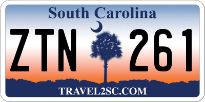 SC license plate ZTN261
