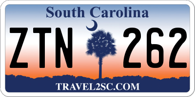 SC license plate ZTN262