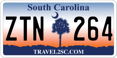 SC license plate ZTN264