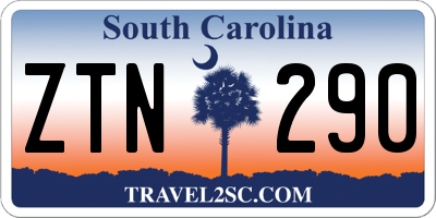 SC license plate ZTN290