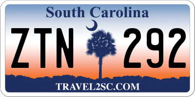 SC license plate ZTN292