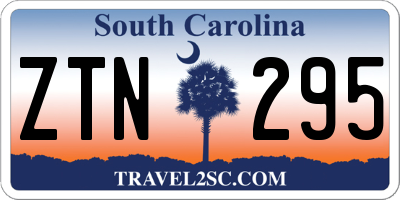 SC license plate ZTN295