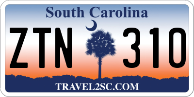 SC license plate ZTN310