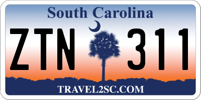 SC license plate ZTN311
