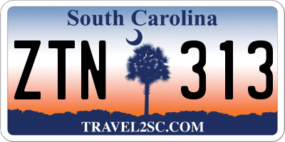 SC license plate ZTN313