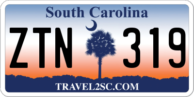 SC license plate ZTN319