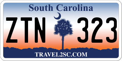 SC license plate ZTN323