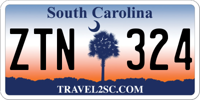 SC license plate ZTN324
