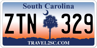 SC license plate ZTN329