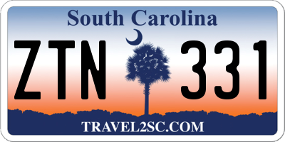 SC license plate ZTN331