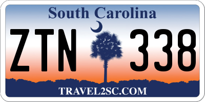 SC license plate ZTN338