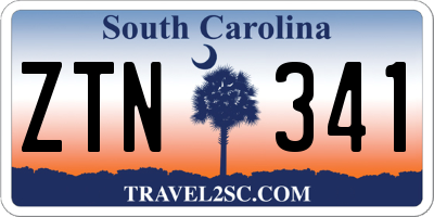 SC license plate ZTN341