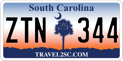 SC license plate ZTN344
