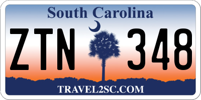 SC license plate ZTN348