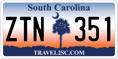SC license plate ZTN351