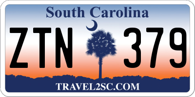 SC license plate ZTN379