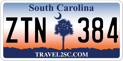 SC license plate ZTN384